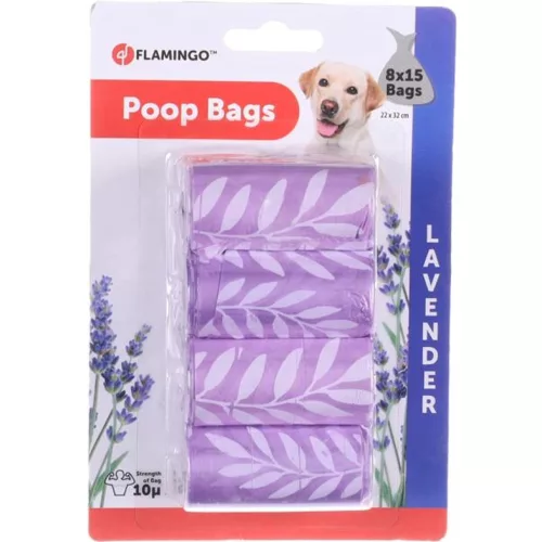 Flamingo Levendula Illatú Kutyapiszok Zacskó - 8x15 db