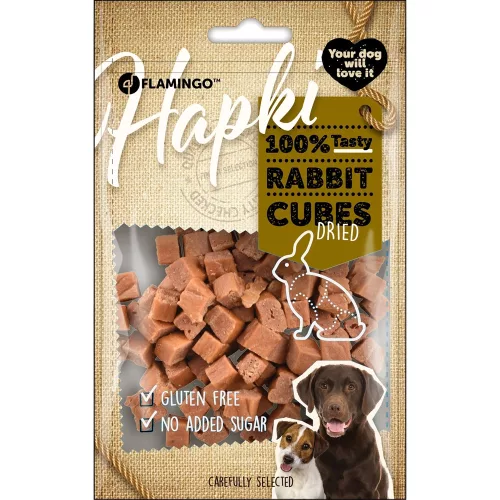 Flamingo Hapki Dried Cubes Monoprotein Jutalomfalat Kutyáknak (Nyúl) - 85 g