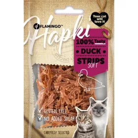   Flamingo Hapki Soft Strips Monoprotein Jutalomfalat Macskáknak (Kacsa) - 50 g