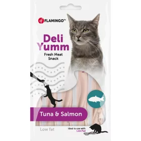   Flamingo Deli Yumm Fresh Meat Snack Jutalomfalat Macskáknak (Tonhal és Lazac) - 70 g