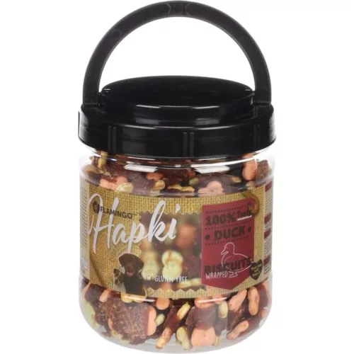 Flamingo Hapki Wrapped Biscuits Keksz Monoprotein Jutalomfalat Kutyáknak (Kacsa) - 550 g