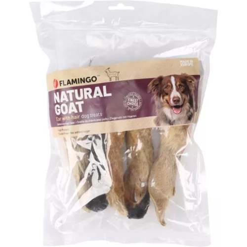 Flamingo Nature Snacks Szőrös Kecskefül Monoprotein Gabonamentes Jutalomfalat Kutyáknak - 200 g