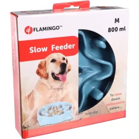   Flamingo Beno Evést Lassító Műanyag Tál Kutyáknak (M-es Méret, 800 ml)