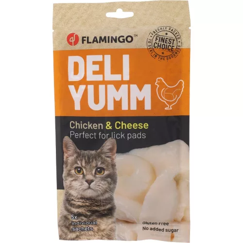 Flamingo Deli Yumm Jutalomfalat Macskáknak (Csirke és Sajt) - 70 g