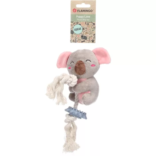 Flamingo Didi Plüss Koala Kötéllel Játék Kutyáknak