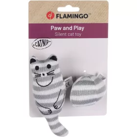   Flamingo Faci Textil Macska Macskamentával Játék Macskáknak (Szürke)