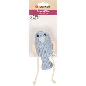   Flamingo Blaro Textil Madár Macskamentával Játék Macskáknak (Kék)