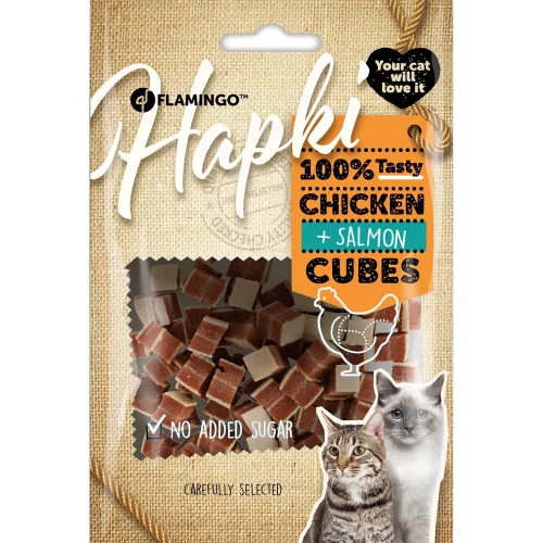 Flamingo Hapki Cubes Jutalomfalat Macskáknak (Csirke és Lazac) - 50 g