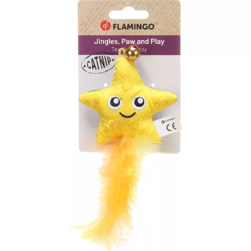 Flamingo Strellow Csillag Csengővel és Macskamentával Játék Macskáknak