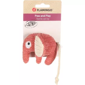   Flamingo Blaro Textil Elefánt Macskamentával Játék Macskáknak (Piros)