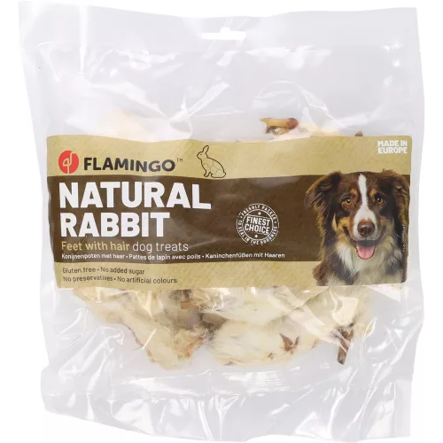 Flamingo Nature Snacks Szőrös Nyúlláb Monoprotein Gabonamentes Jutalomfalat Kutyáknak - 200 g