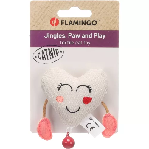 Flamingo Lovu Textil Szív Macskamentával Játék Macskáknak