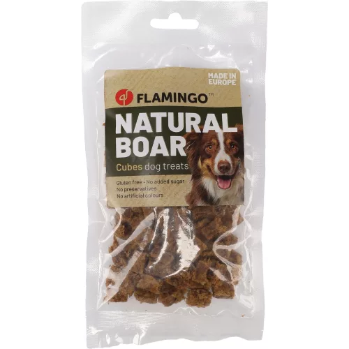 Flamingo Nature Snacks Kockázott Vaddisznó Monoprotein Gabonamentes Jutalomfalat Kutyáknak - 80 g