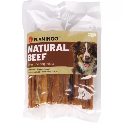 Flamingo Nature Snacks Marhabél Monoprotein Gabonamentes Jutalomfalat Kutyáknak - 150 g