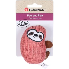   Flamingo Blaro Textil Lajhár Macskamentával Játék Macskáknak (Piros)