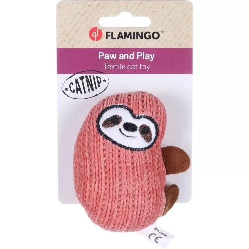 Flamingo Blaro Textil Lajhár Macskamentával Játék Macskáknak (Piros)