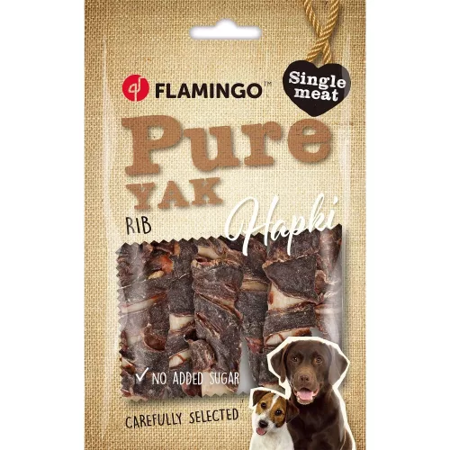 Flamingo Hapki Pure Rib Monoprotein Jutalomfalat Kutyáknak (Jak Szív) - 100 g