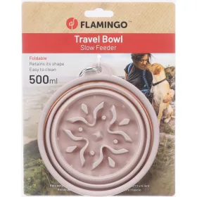   Flamingo Nino Evést Lassító Összecsukható Utazó Tál Kutyáknak (16,5x5,5x10,5 cm, 500 ml)