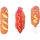 Flamingo Fofa Fast Food Plüss Baguette, Hot Dog és Csirkecomb Játék Kutyáknak