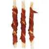 Flamingo Rawhide Stick Gabonamentes Jutalomfalat Kutyáknak (Kacsa és Hal) (12 cm, 6 db) - 70 g
