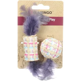   Flamingo Texa Textil Tollas Labda és Henger Játék Kutyáknak