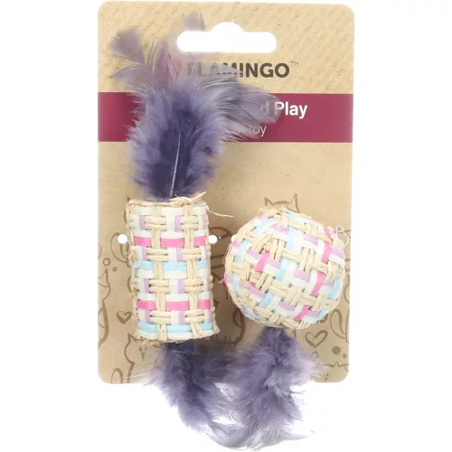 Flamingo Texa Textil Tollas Labda és Henger Játék Kutyáknak