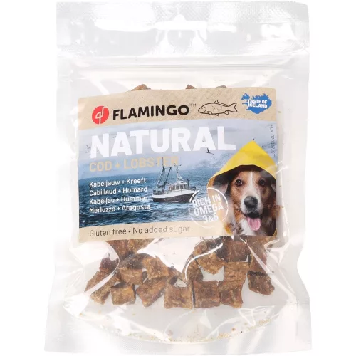 Flamingo Nature Snacks Small Blocks Gabonamentes Jutalomfalat Kutyáknak (Tőkehal és Homár) - 75 g