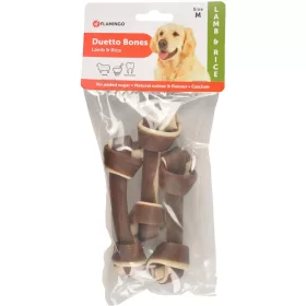   Flamingo Duetto Bones Jutalomfalat Kutyáknak (Bárány és Rizs) (12 cm, 3 db) - 120 g
