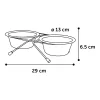 Flamingo Arjun Duo Dupla Fémtál Kutyáknak (13 cm, 2x380 ml, Ezüst)