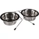 Flamingo Arjun Duo Dupla Fémtál Kutyáknak (16 cm, 2x800 ml, Ezüst)