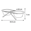 Flamingo Arjun Duo Dupla Fémtál Kutyáknak (16 cm, 2x800 ml, Ezüst)