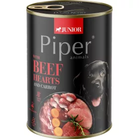   Piper Junior Gabonamentes Konzerv Kutyáknak (Marhaszív és Répa) - 400 g