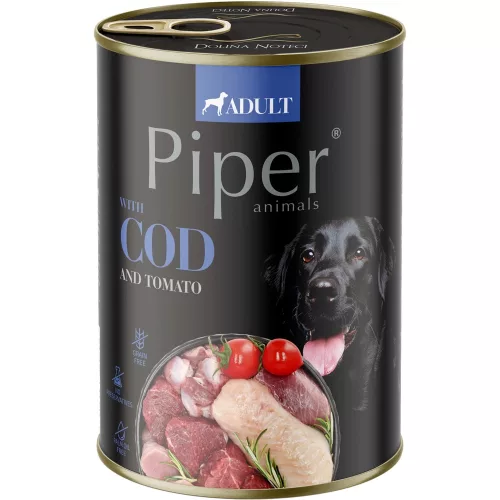 Piper Adult Gabonamentes Konzerv Kutyáknak (Tőkehal és Paradicsom) - 400 g