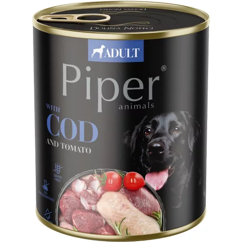 Piper Adult Gabonamentes Konzerv Kutyáknak (Tőkehal és Paradicsom) - 800 g