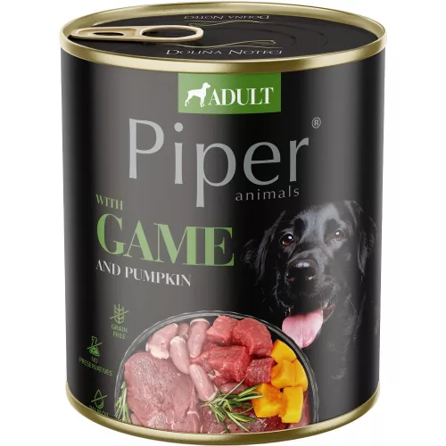 Piper Adult Gabonamentes Konzerv Kutyáknak (Vad és Sütőtök) - 800 g