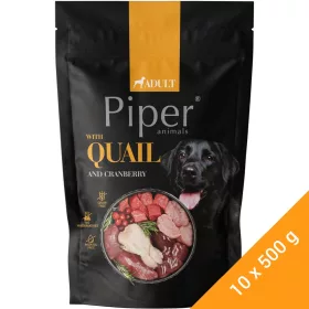   Piper Adult Gabonamentes Alutasakos Kutyaeledel (Fürj és Áfonya) - 10x500 g