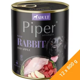   Piper Adult Gabonamentes Konzerv Kutyáknak (Nyúl és Alma) - 12x800 g