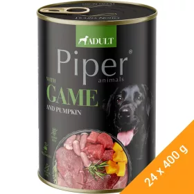   Piper Adult Gabonamentes Konzerv Kutyáknak (Vad és Sütőtök) - 24x400 g